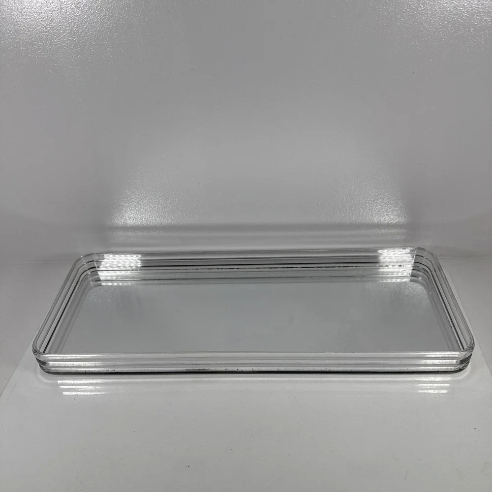 Sally Designs Style Lucite Acrylic Glass Mirror‎ Make-Up Vanity Tray Vintage.
